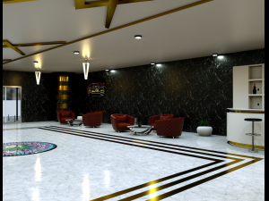 3d hotel-plaza lob model Modello 3D