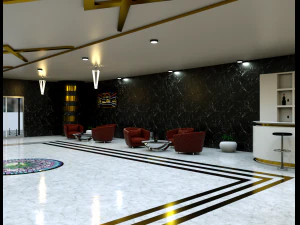 3d hotel-plaza lob model 3D Model