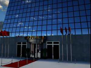 3d hotel-plaza lob model Modello 3D