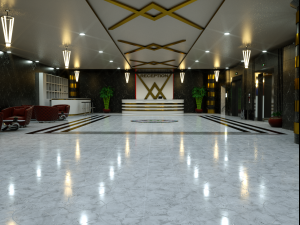 3d hotel-plaza lob model Modello 3D