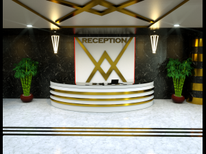 3d hotel-plaza lob model Modello 3D