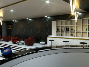 3d hotel-plaza lob model Modello 3D