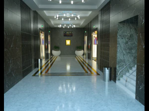 3d hotel-plaza lob model 3D Model