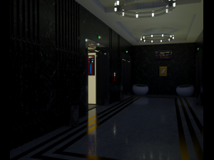 3d hotel-plaza lob model Modello 3D