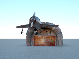 iron airplane Modello 3D