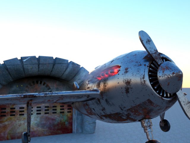 iron airplane Modello 3D .c4d .max .obj .3ds .fbx .stl .blend 