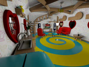 3d perfect cartoon house Model 3D