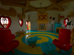 3d perfect cartoon house Model 3D