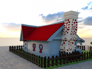 3d perfect cartoon house Model 3D