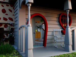 3d perfect cartoon house 3D Model