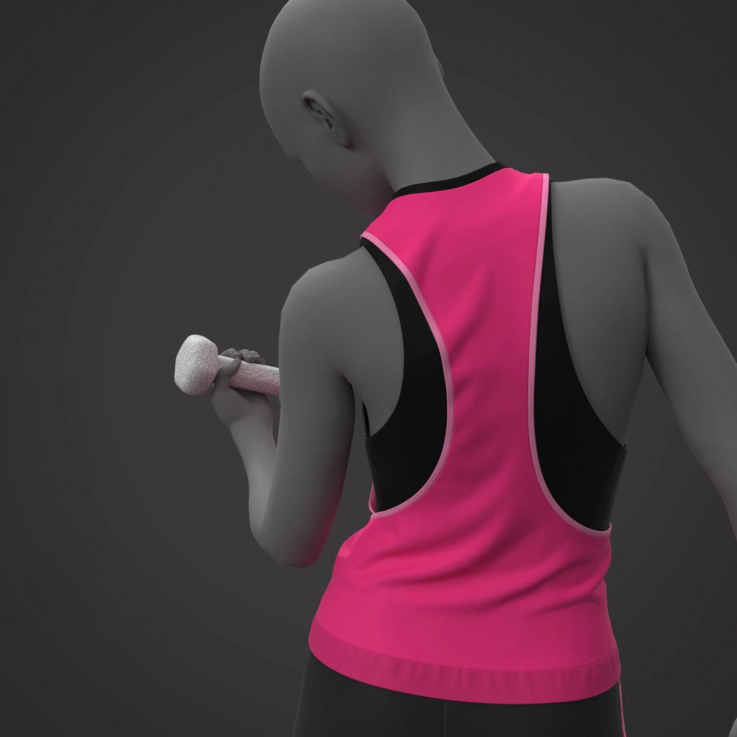 Female Sports Outfit 3D Model .c4d .max .obj .3ds .fbx .stl .blend 