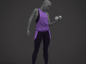 Female Sports Outfit 3D Модель