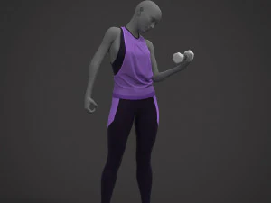 Female Sports Outfit 3D Model