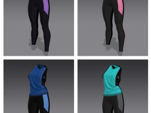 Female Sports Outfit 3D Модель