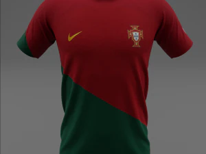 Portugal 2022 Home Jersey 3D Model