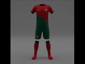 Portugal 2022 Home Jersey 3D Model