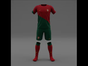 Portugal 2022 Home Jersey 3D Model
