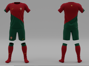 Portugal 2022 Home Jersey 3D Model