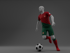 Portugal 2022 Home Jersey 3D Model