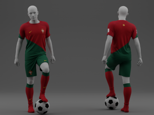 Portugal 2022 Home Jersey 3D Model