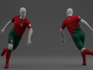 Portugal 2022 Home Jersey 3D Model