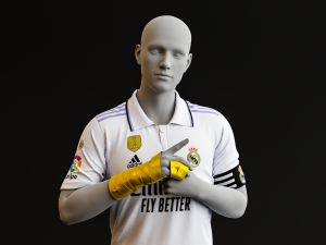 Benzema Ballon Dor Special Edition Real Madrid 2022 Home Jersey Model 3D