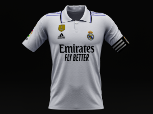 Benzema Ballon Dor Special Edition Real Madrid 2022 Home Jersey Model 3D