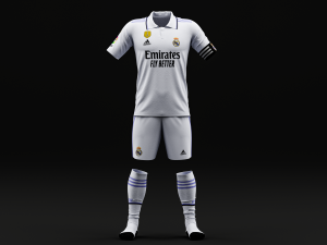 Benzema Ballon Dor Special Edition Real Madrid 2022 Home Jersey Model 3D