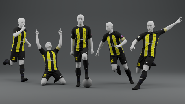 Al Hilal 2023 Home Kit 3Dモデル .c4d .max .obj .3ds .fbx .stl .blend 