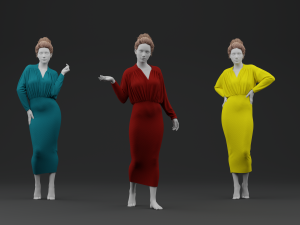 Pencil Dress 3D Model