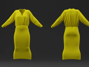 Pencil Dress 3D Model