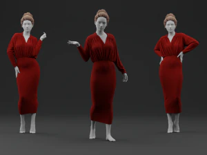 Pencil Dress 3D Model