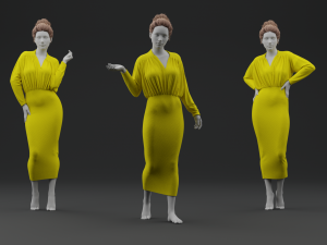 Pencil Dress 3Dモデル