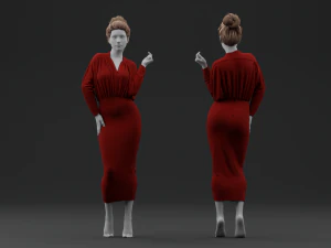 Pencil Dress 3D Model