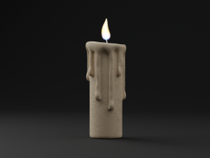Classic Candle 3D Model