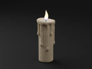 Classic Candle 3D Model