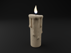 Classic Candle Model 3D