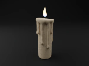 Classic Candle 3D Model