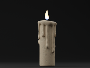 Classic Candle Model 3D