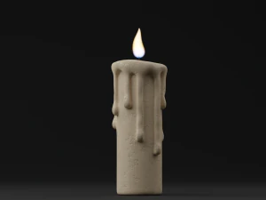Classic Candle 3D Model