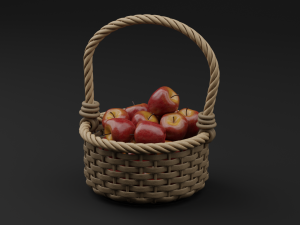 Realistic Red Apples 3D Model