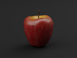 Realistic Red Apples 3D Model