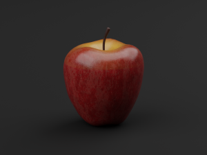 Realistic Red Apples 3D Model