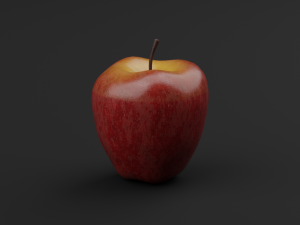 Realistic Red Apples 3D Model