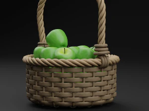 Realistic Green Apples 3D Model