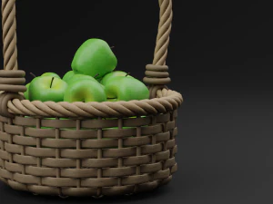 Realistic Green Apples 3D Model