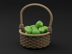 Realistic Green Apples 3D Model