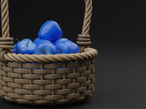 Realistic Blue Apples Modelo 3D