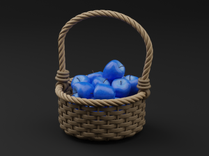 Realistic Blue Apples Modelo 3D