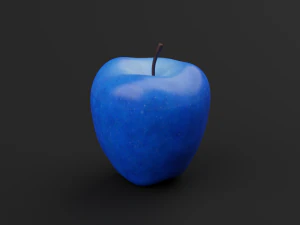 リアルな青いリンゴ 3Dモデル